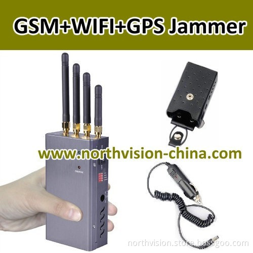 Cooling Mobile Phone/WiFi/GPS Handheld Jammer